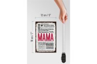 Holzschild Spruch Mama Lehrerin Freundin Köchin 12x18 cm