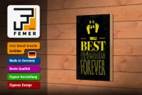 Holzschild Spruch Freunde You I best friends forever 12x18 cm