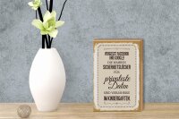 Holzschild Spruch Vergesst Facebook und Google 12x18 cm Dekoration