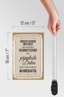 Holzschild Spruch Vergesst Facebook und Google 12x18 cm Dekoration