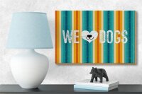 Holzschild Spruch Hund Wel love Dogs 18x12 cm Geschenk Dekoration
