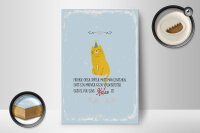 Holzschild Spruch kein Ersatz für eine Katze 12x18 cm Dekoration