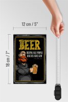 Holzschild Spruch Beer Helping ugly people have Sex 12x18 cm