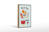 Holzschild Rezept Mulled Wine Orange Wine Anise 12x18 cm Dekoration