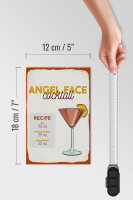 Holzschild Rezept Angel Face Cocktail Recipe 12x18 cm Dekoration