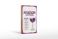 Holzschild Rezept Aviation Cocktail Recipe 12x18 cm Geschenk