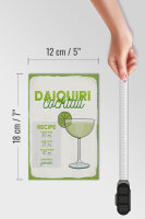 Holzschild Rezept Daiquiri Cocktail Recipe 12x18 cm Geschenk