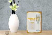 Holzschild Rezept French 75 Cocktail Recipe 12x18 cm Dekoration