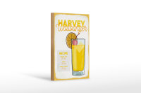 Holzschild Rezept Harvey Wallbanger Cocktail Recipe 12x18 cm