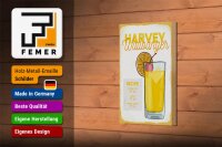 Holzschild Rezept Harvey Wallbanger Cocktail Recipe 12x18 cm