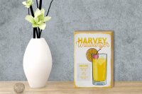 Holzschild Rezept Harvey Wallbanger Cocktail Recipe 12x18 cm