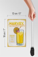 Holzschild Rezept Harvey Wallbanger Cocktail Recipe 12x18 cm