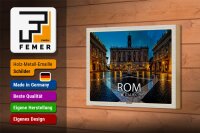 Holzschild Reise Rom Italien Kapitolsplatz Architektur 18x12 cm