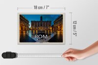 Holzschild Reise Rom Italien Kapitolsplatz Architektur 18x12 cm