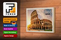 Holzschild Reise Rom Italien Kolosseum Architektur 18x12 cm