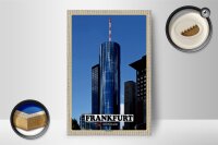 Holzschild Städte Frankfurt Main Tower Ausblick 12x18 cm Dekoration