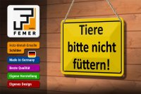 Blechschild Warnschild 18x12cm Tiere bitte nicht füttern