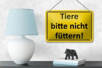 Blechschild Warnschild 18x12cm Tiere bitte nicht füttern