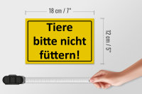 Blechschild Warnschild 18x12cm Tiere bitte nicht füttern