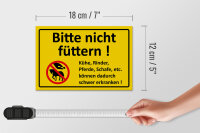 Blechschild Warnschild 18x12cm Bitte nicht füttern