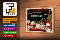 Holzschild Weihnachten Grüße MESCHEDE Geschenk Dekoration  18x12 cm