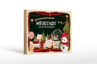 Holzschild Weihnachten Grüße aus NEUSTADT AM...