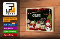 Holzschild Weihnachten Grüße OELDE Geschenk FEST Dekoration 18x12 cm