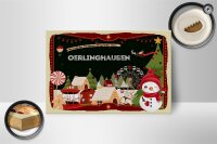 Holzschild Weihnachten Grüße aus OERLINGHAUSEN Geschenk Dekoration 18x12 cm