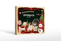 Holzschild Weihnachten Grüße OFFENBACH AM MAIN...