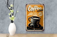 Blechschild Retro 12x18cm extra strong Coffee Kaffee