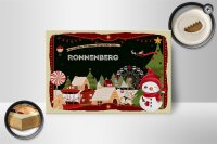 Holzschild Weihnachten Grüße RONNENBERG Geschenk Dekoration 18x12 cm