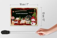 Holzschild Weihnachten Grüße aus SCHNEVERDINGEN Geschenk Dekoration 18x12 cm