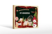 Holzschild Weihnachten Grüße STARNBERG...