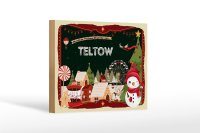 Holzschild Weihnachten Grüße aus TELTOW...
