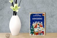 Holzschild Weihnachtsgrüße aus ARNSBERG Geschenk Dekoration 12x18 cm