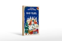 Holzschild Weihnachtsgrüße BAD VILBEL Geschenk...
