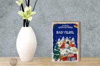Holzschild Weihnachtsgrüße BAD VILBEL Geschenk Dekoration 12x18 cm