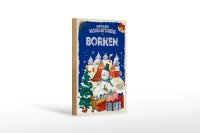 Holzschild Weihnachtsgrüße aus BORKEN Geschenk...