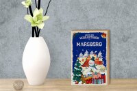 Holzschild Weihnachtsgrüße MARSBERG Geschenk Dekoration 12x18 cm