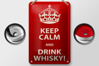 Blechschild Alkohol 12x18cm Keep Calm & Drink Whisky
