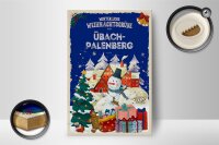 Holzschild Weihnachtsgrüße ÜBACH-PALENBERG Geschenk Dekoration 12x18 cm