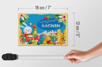 Holzschild Ostern Ostergrüße 18x12 cm AACHEN Geschenk Dekoration Fest