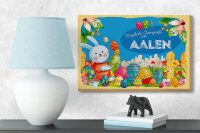 Holzschild Ostern Ostergrüße 18x12 cm AALEN Geschenk Dekoration Fest