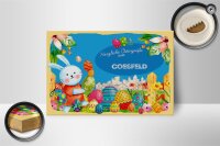 Holzschild Ostern Ostergrüße 18x12 cm COESFELD Geschenk Dekoration