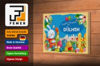 Holzschild Ostern Ostergrüße 18x12 cm DÜLMEN Geschenk Dekoration