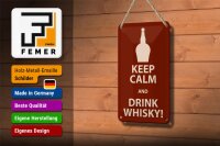 Blechschild Alkohol 12x18cm Keep Calm and Drink Whisky