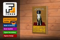 Holzschild Spruch 12x18cm Sprollie Hund zärtlich und treu