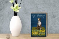 Holzschild Spruch 12x18cm Staffordshire Bullterrier Hund