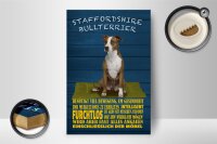 Holzschild Spruch 12x18cm Staffordshire Bullterrier Hund
