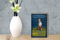 Holzschild Spruch 12x18cm Staffordshire Bullterrier Hund